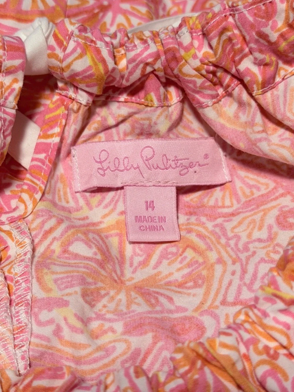 Lilly Pulitzer Halter Shift Dress Size Girls 14 Ten Speed 100 Cotton